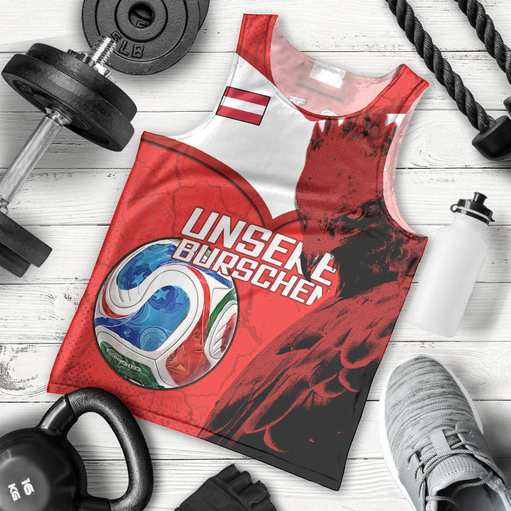 Personalized Austria Football Men Tank Top Unsere Burschen Eagle Mascot