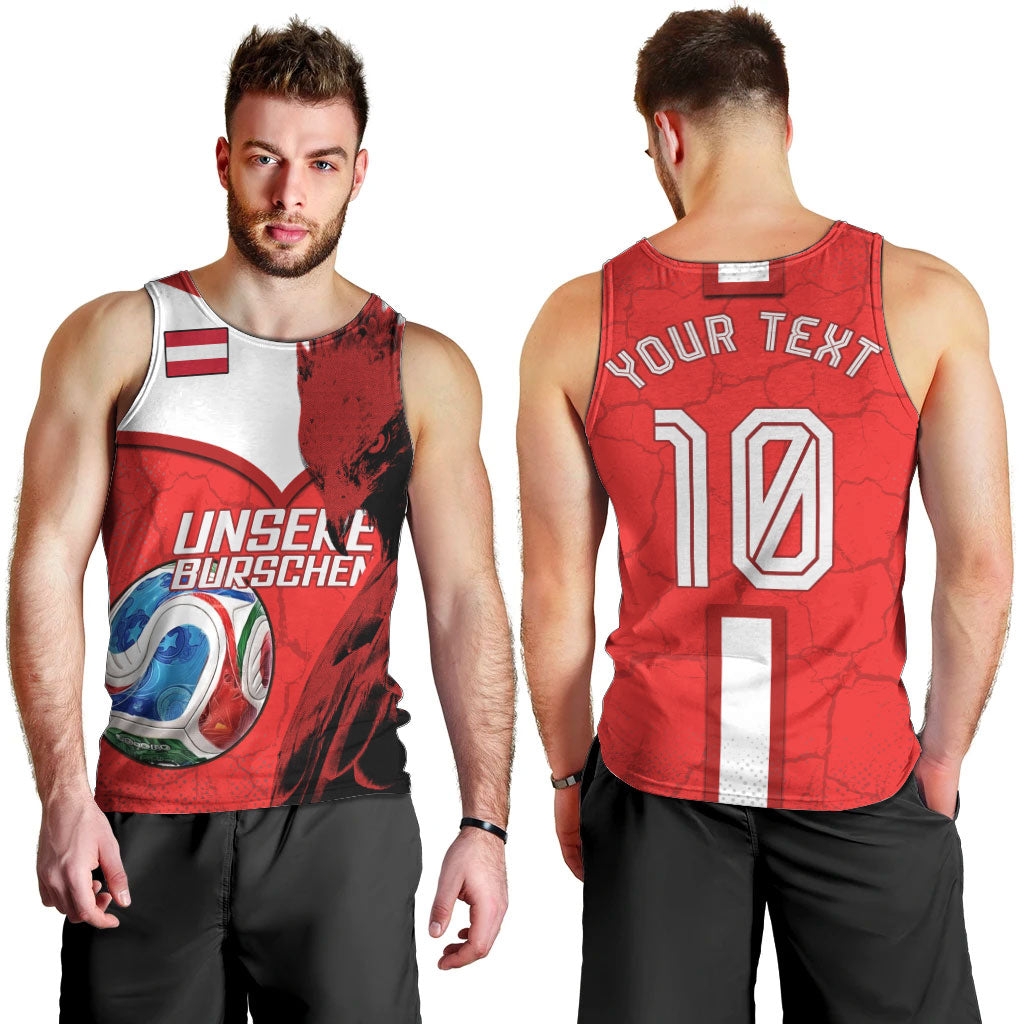 Personalized Austria Football Men Tank Top Unsere Burschen Eagle Mascot