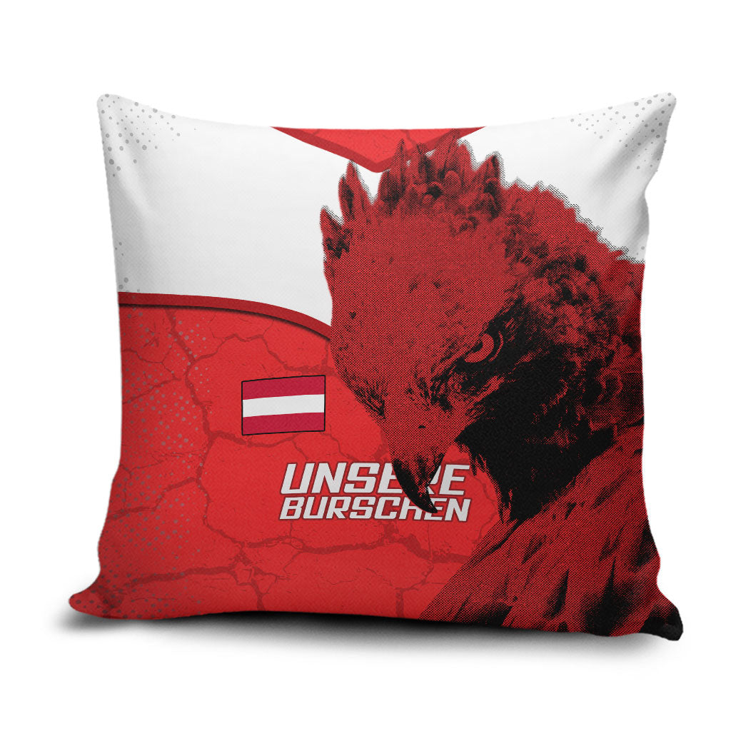 Austria Football Pillow Cover Unsere Burschen Eagle Mascot