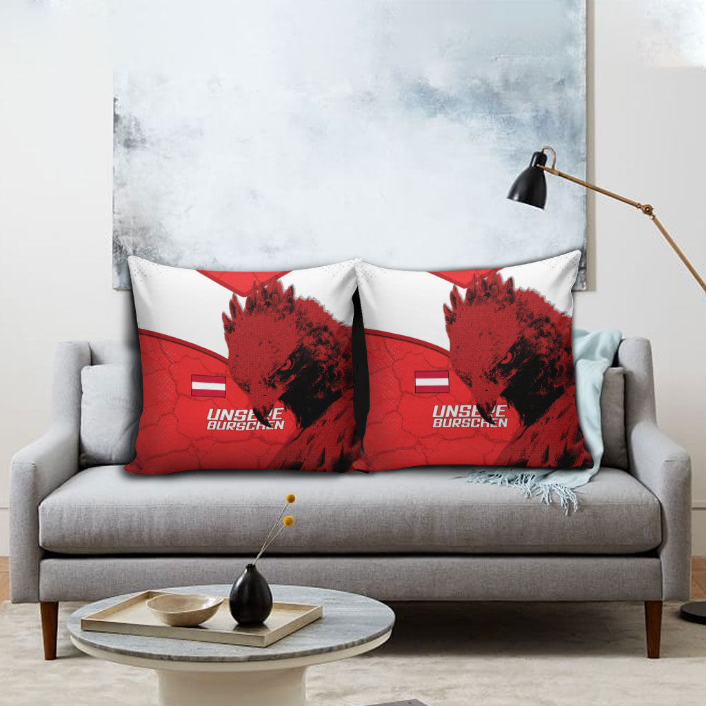 Austria Football Pillow Cover Unsere Burschen Eagle Mascot