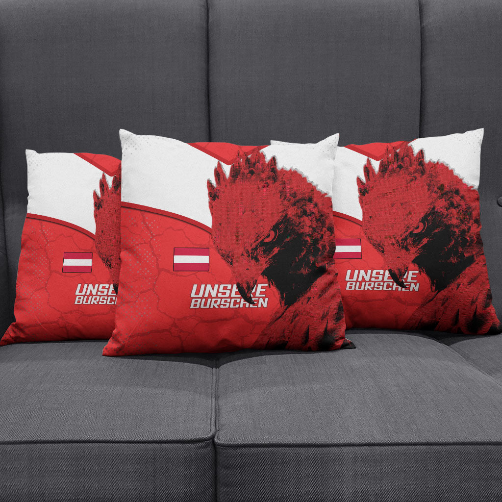 Austria Football Pillow Cover Unsere Burschen Eagle Mascot