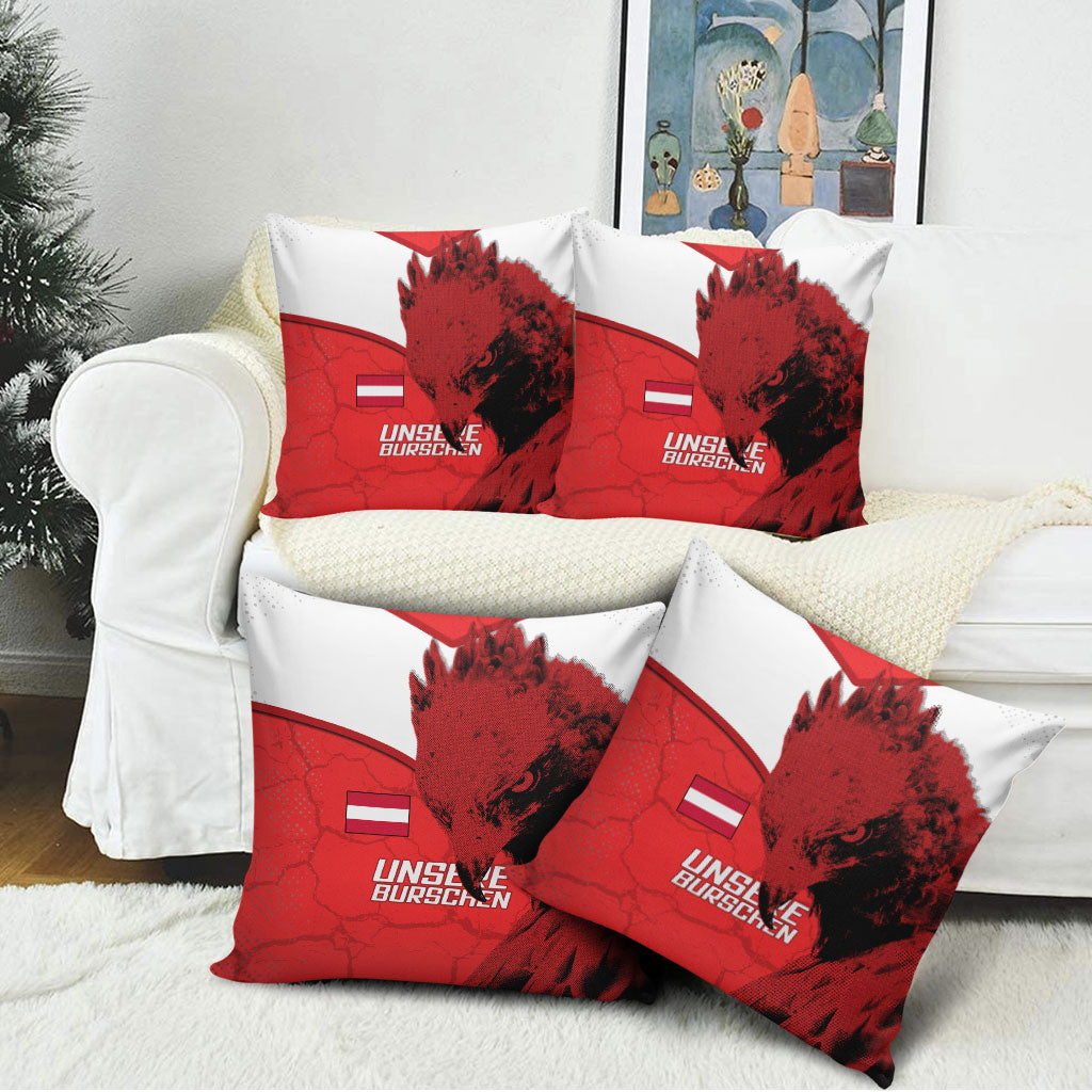 Austria Football Pillow Cover Unsere Burschen Eagle Mascot