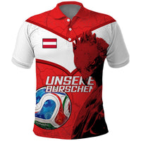 Personalized Austria Football Polo Shirt Unsere Burschen Eagle Mascot