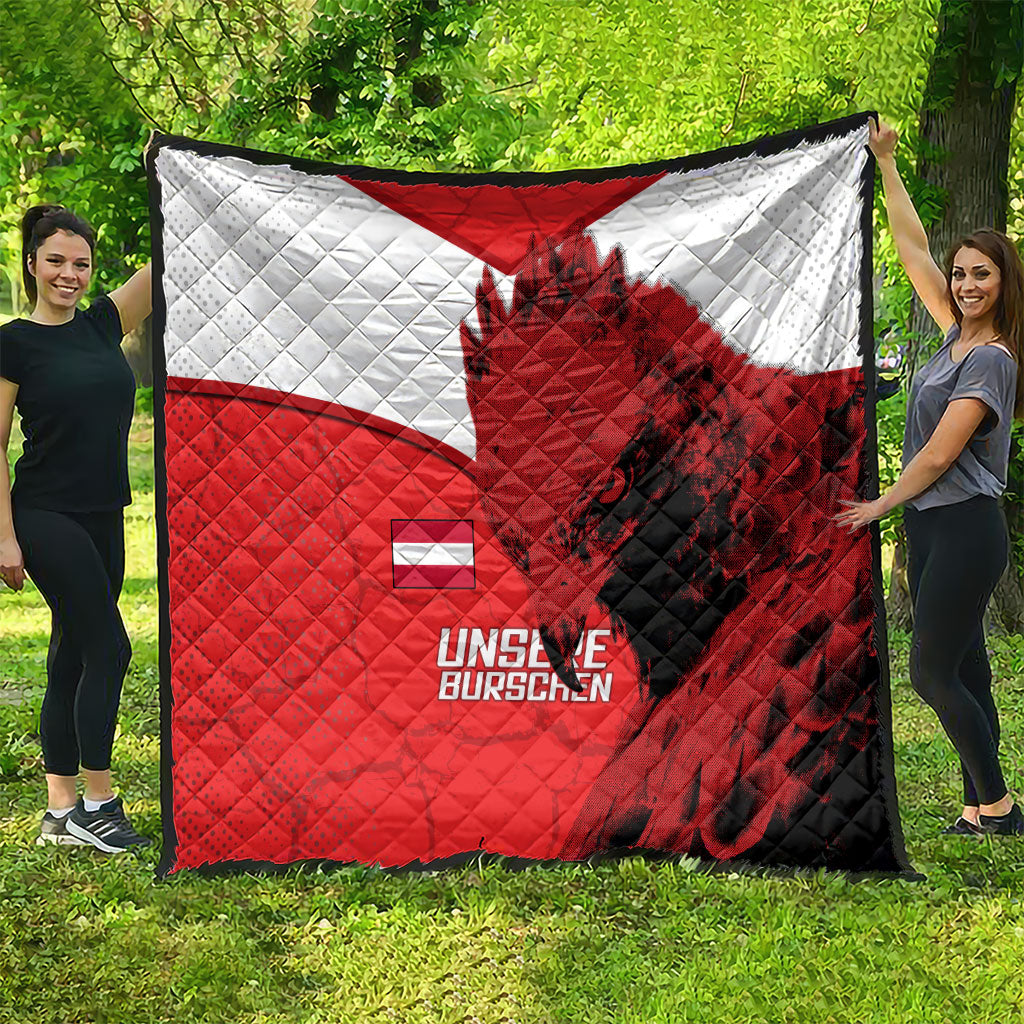 Austria Football Quilt Unsere Burschen Eagle Mascot