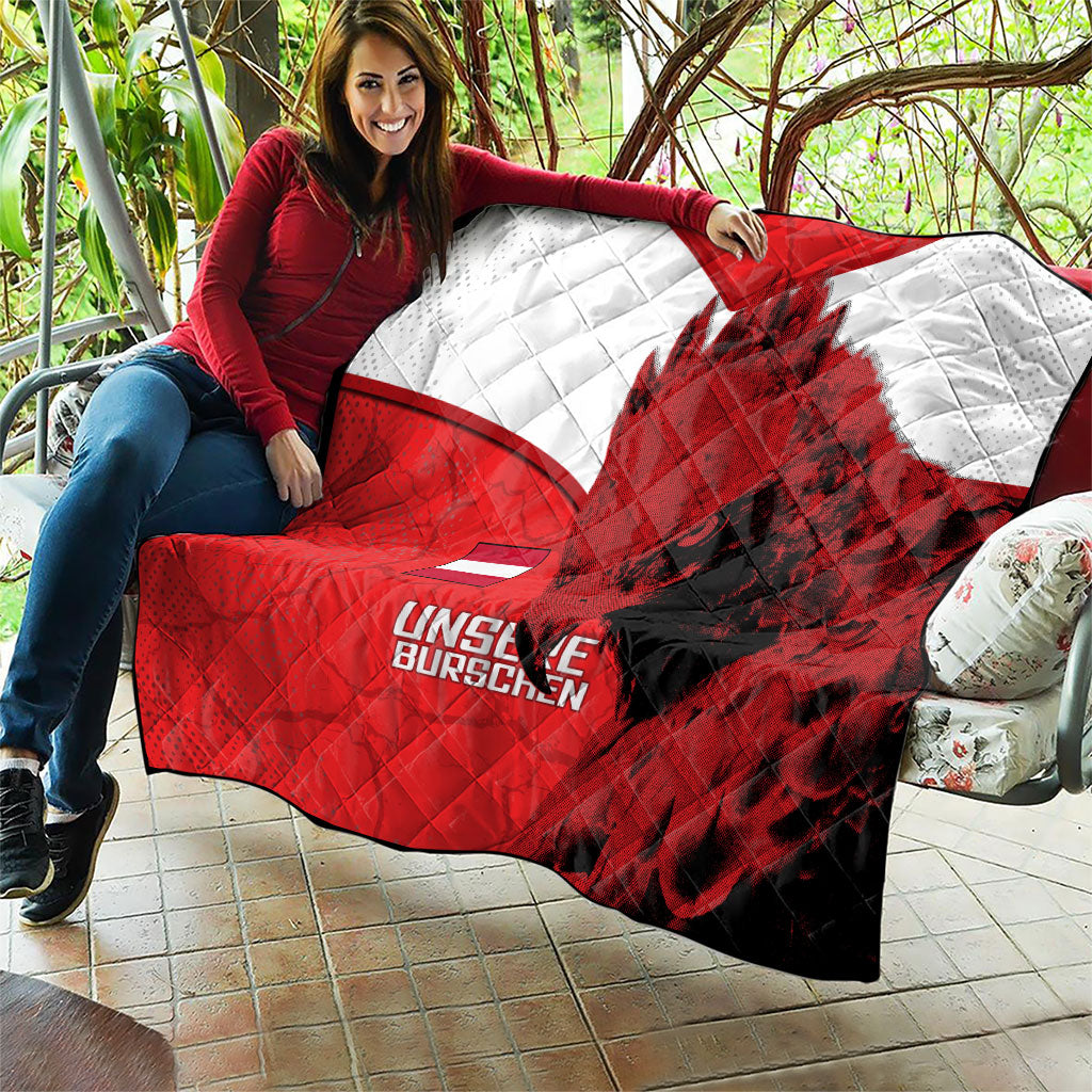 Austria Football Quilt Unsere Burschen Eagle Mascot