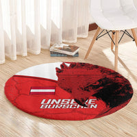 Austria Football Round Carpet Unsere Burschen Eagle Mascot