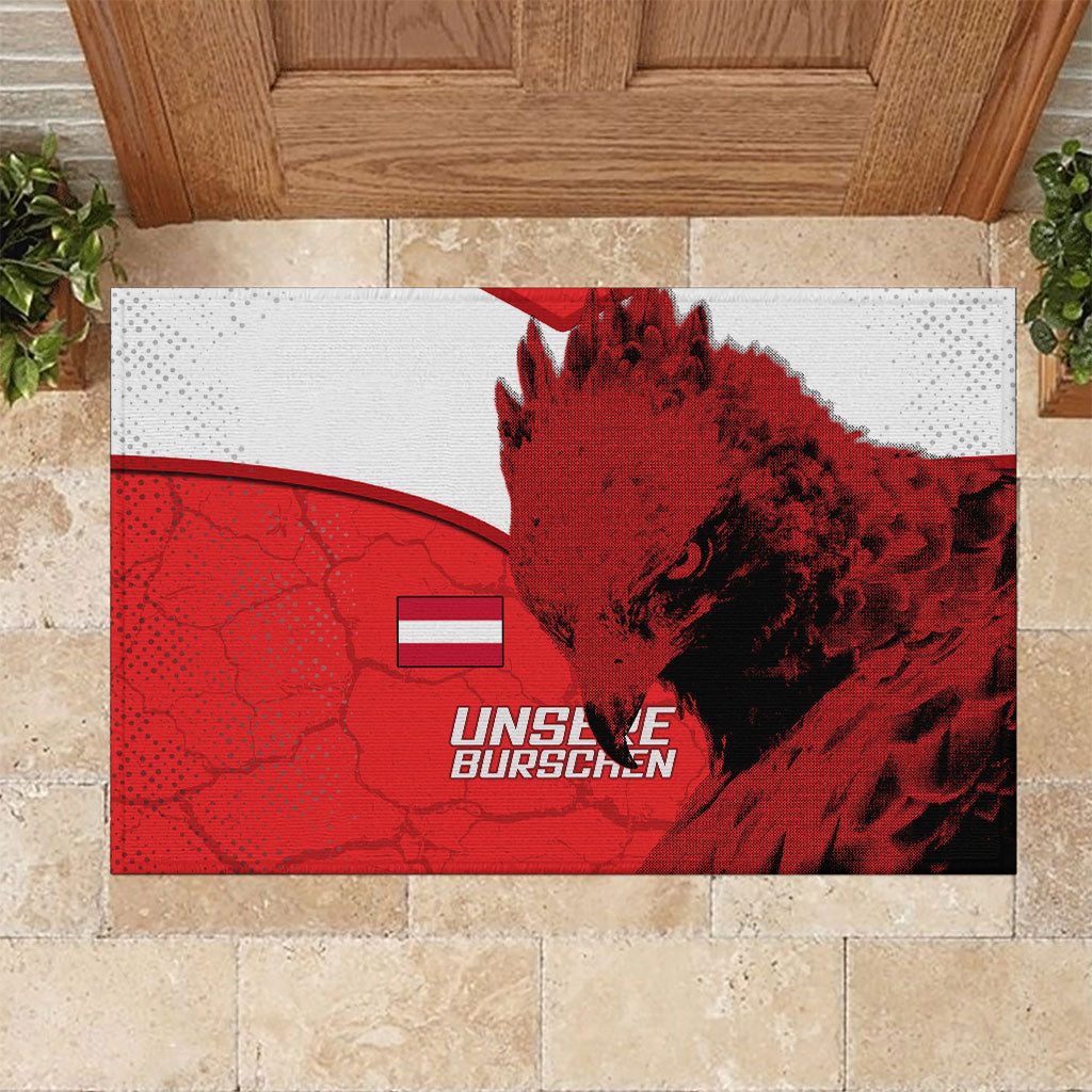 Austria Football Rubber Doormat Unsere Burschen Eagle Mascot