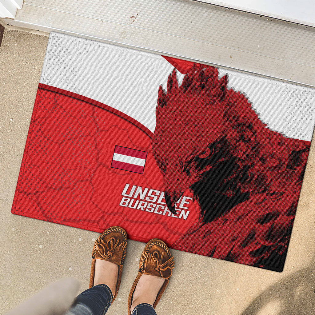 Austria Football Rubber Doormat Unsere Burschen Eagle Mascot