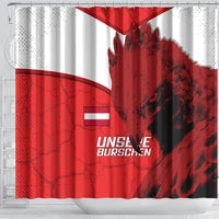 Austria Football Shower Curtain Unsere Burschen Eagle Mascot