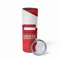 Austria Football Skinny Tumbler Unsere Burschen Eagle Mascot