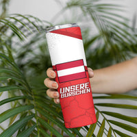 Austria Football Skinny Tumbler Unsere Burschen Eagle Mascot