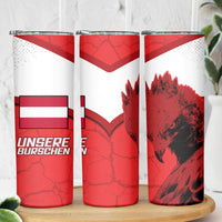 Austria Football Skinny Tumbler Unsere Burschen Eagle Mascot