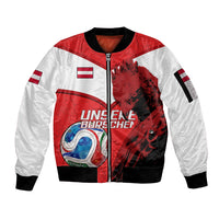 Personalized Austria Football Sleeve Zip Bomber Jacket Unsere Burschen Eagle Mascot