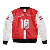 Personalized Austria Football Sleeve Zip Bomber Jacket Unsere Burschen Eagle Mascot