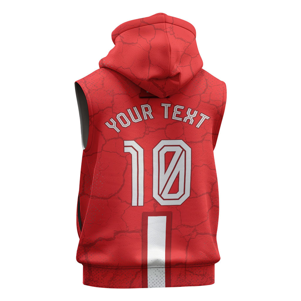 Personalized Austria Football Sleeveless Hoodie Unsere Burschen Eagle Mascot