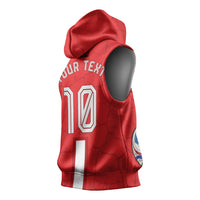 Personalized Austria Football Sleeveless Hoodie Unsere Burschen Eagle Mascot
