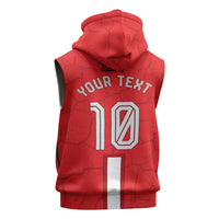 Personalized Austria Football Sleeveless Zip Hoodie Unsere Burschen Eagle Mascot
