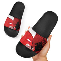Austria Football Slide Sandals Unsere Burschen Eagle Mascot