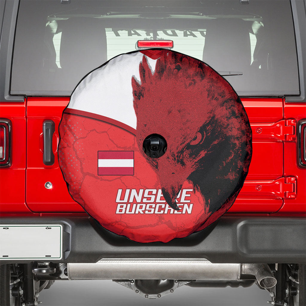 Austria Football Spare Tire Cover Unsere Burschen Eagle Mascot