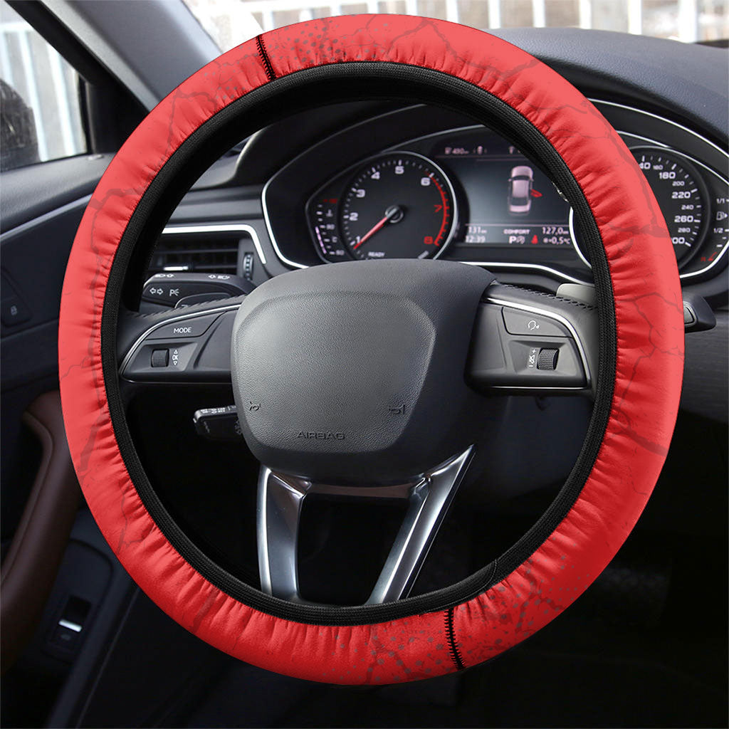 Austria Football Steering Wheel Cover Unsere Burschen Eagle Mascot