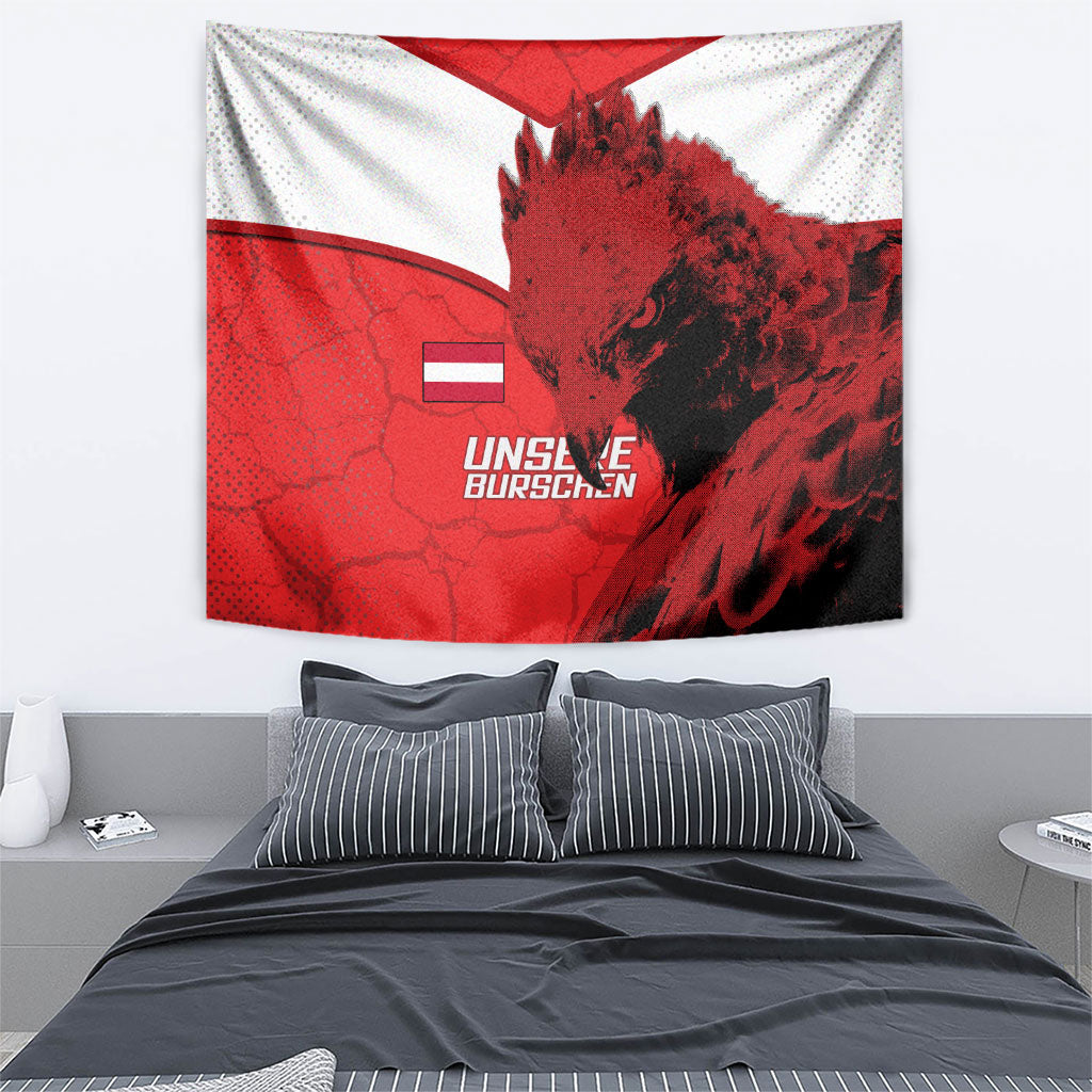 Austria Football Tapestry Unsere Burschen Eagle Mascot