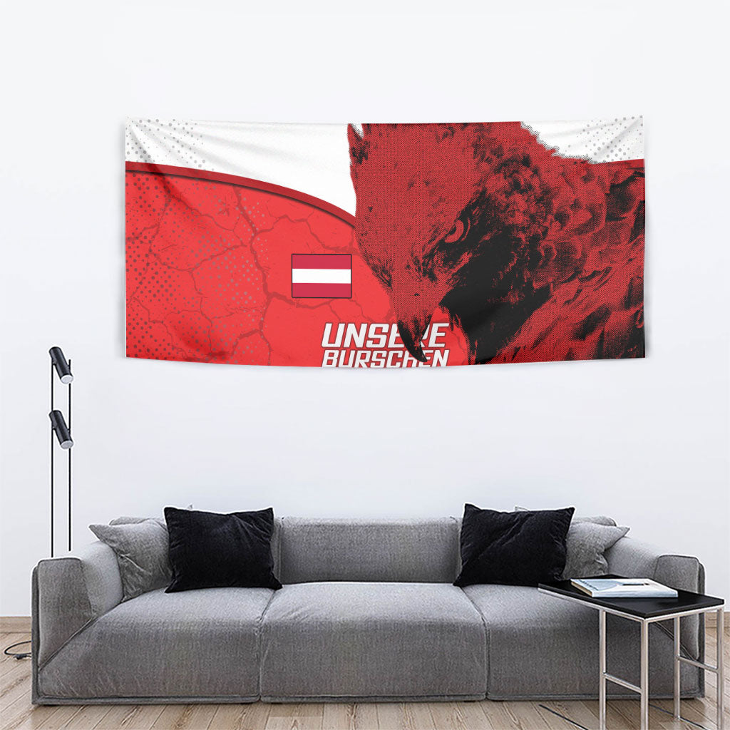 Austria Football Tapestry Unsere Burschen Eagle Mascot