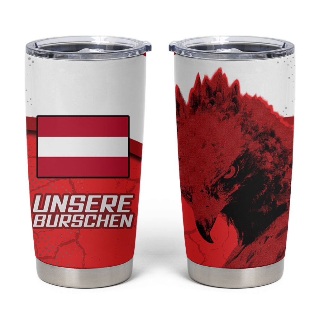 Austria Football Tumbler Cup Unsere Burschen Eagle Mascot