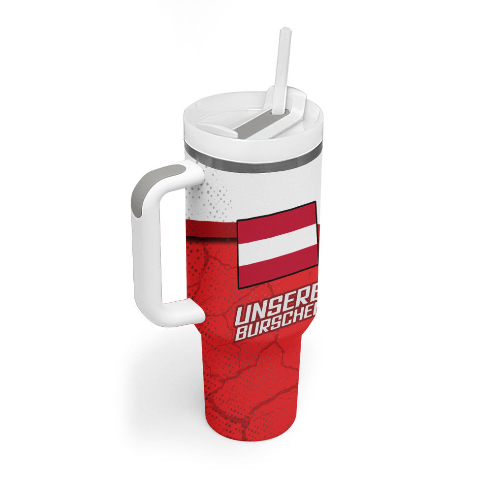 Austria Football Tumbler With Handle Unsere Burschen Eagle Mascot