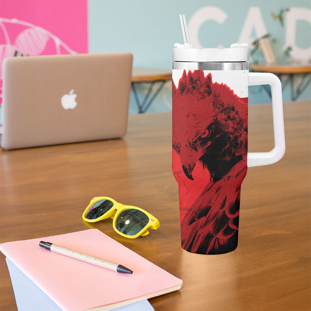 Austria Football Tumbler With Handle Unsere Burschen Eagle Mascot