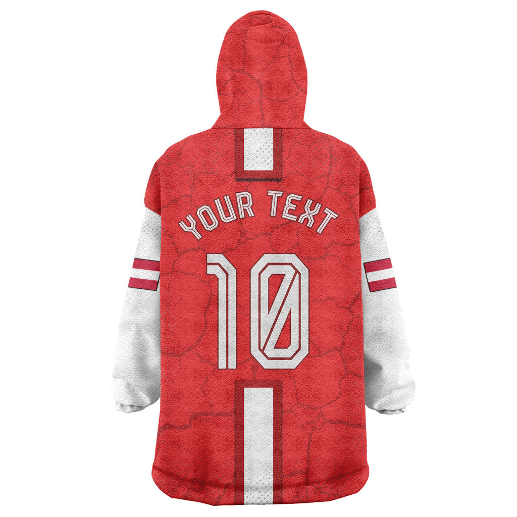 Personalized Austria Football Wearable Blanket Hoodie Unsere Burschen Eagle Mascot