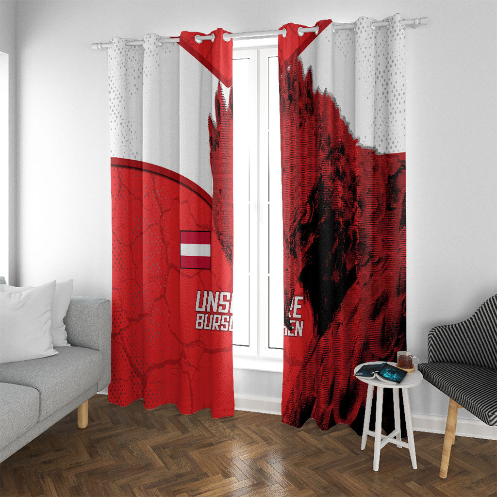 Austria Football Window Curtain Unsere Burschen Eagle Mascot