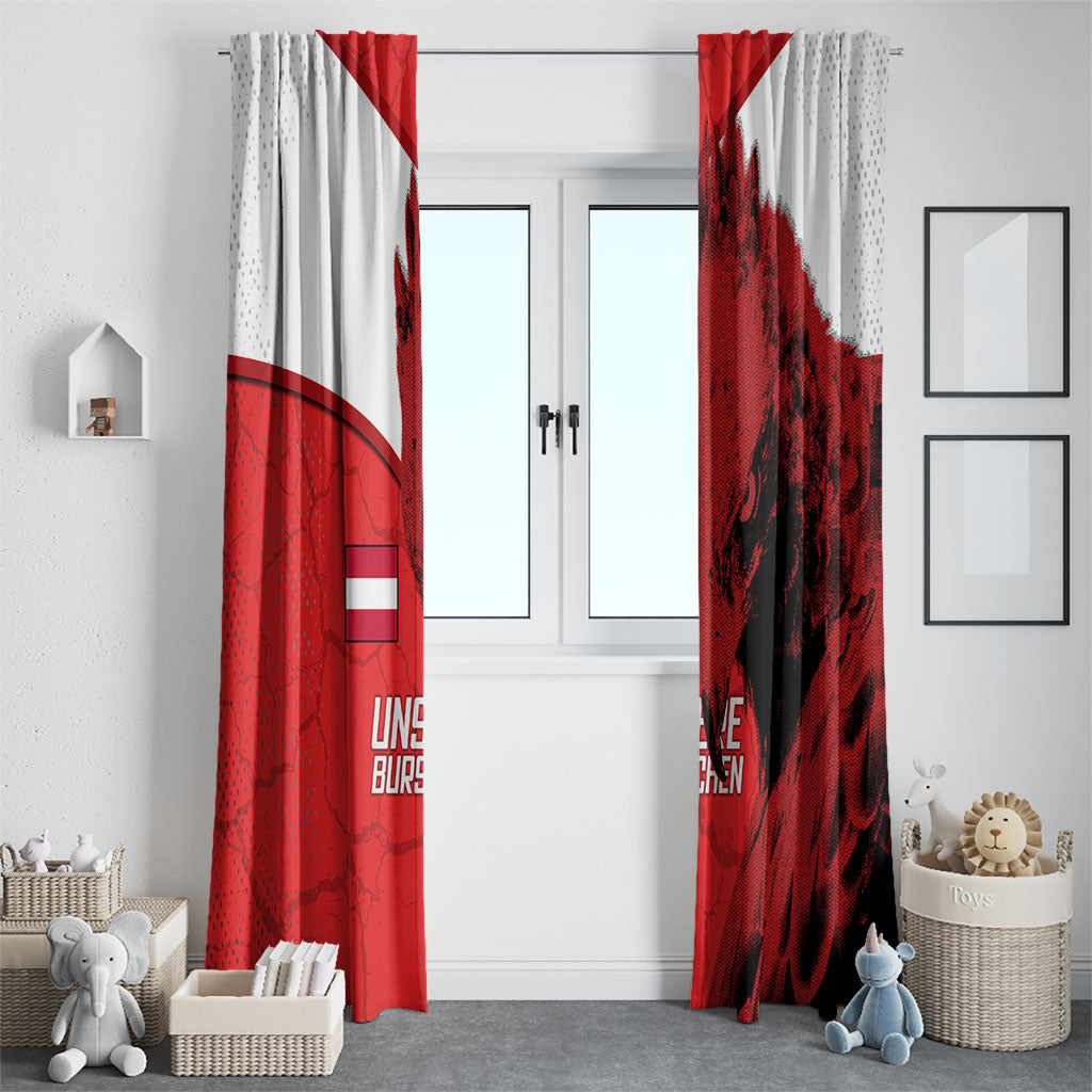 Austria Football Window Curtain Unsere Burschen Eagle Mascot