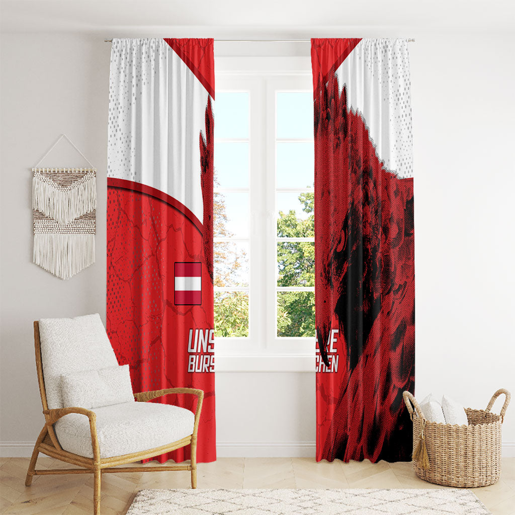 Austria Football Window Curtain Unsere Burschen Eagle Mascot