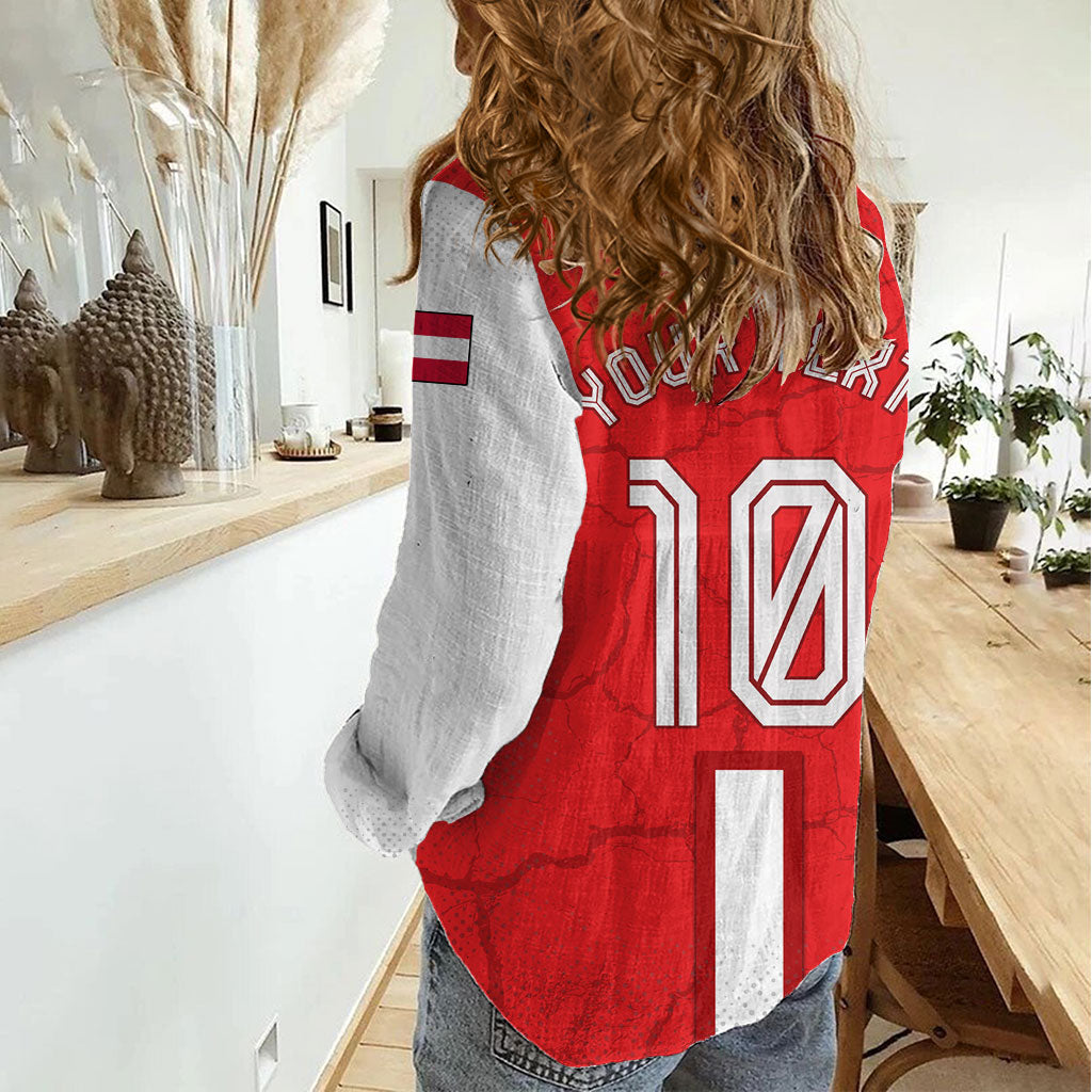 Personalized Austria Football Women Casual Shirt Unsere Burschen Eagle Mascot