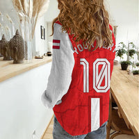 Personalized Austria Football Women Casual Shirt Unsere Burschen Eagle Mascot