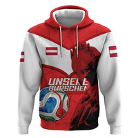Personalized Austria Football Zip Hoodie Unsere Burschen Eagle Mascot