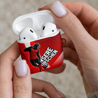 Austria Football Unsere Burschen AirPods Case Eagle Mascot Patriotic Wave Grunge