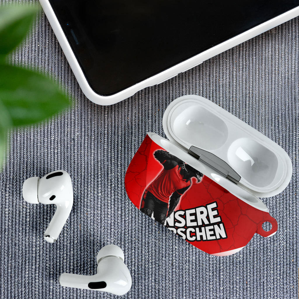 Austria Football Unsere Burschen AirPods Case Eagle Mascot Patriotic Wave Grunge