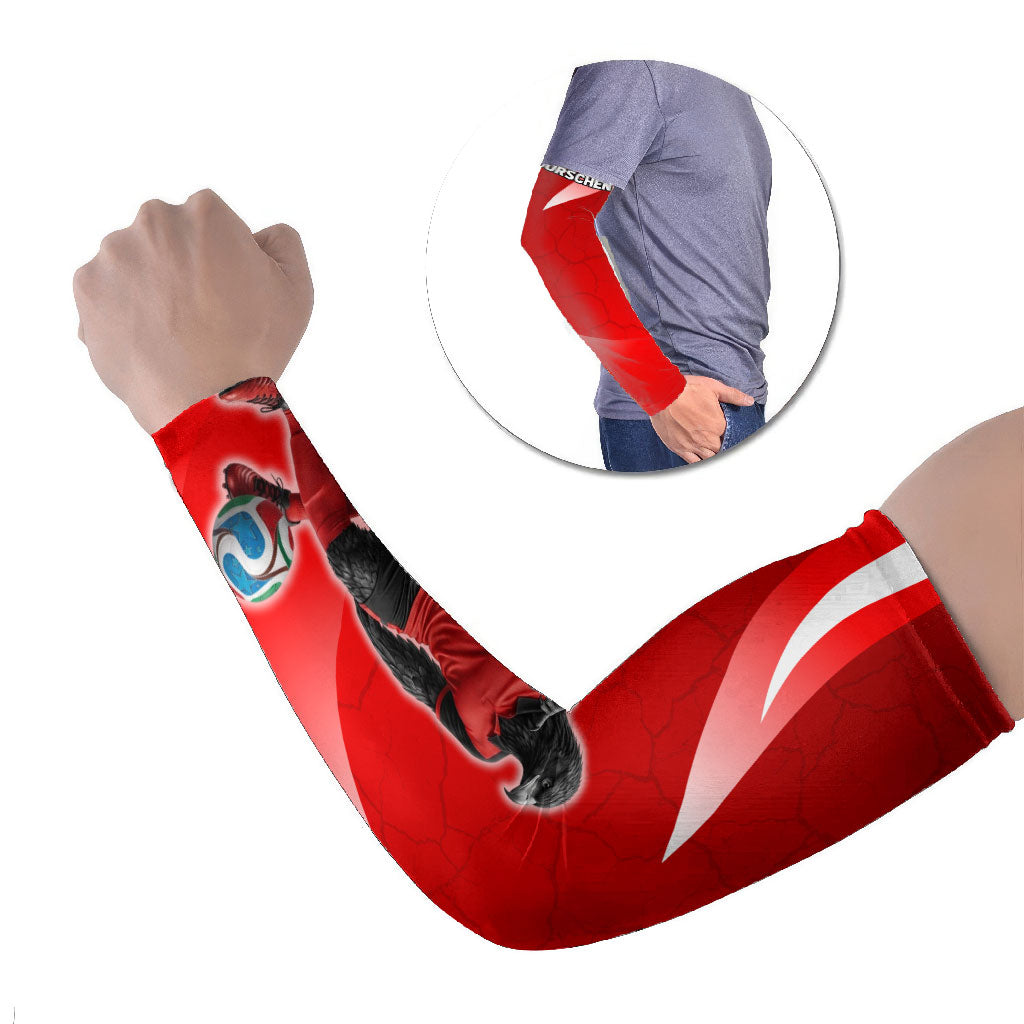 Austria Football Unsere Burschen Arm Sleeves Eagle Mascot Patriotic Wave Grunge