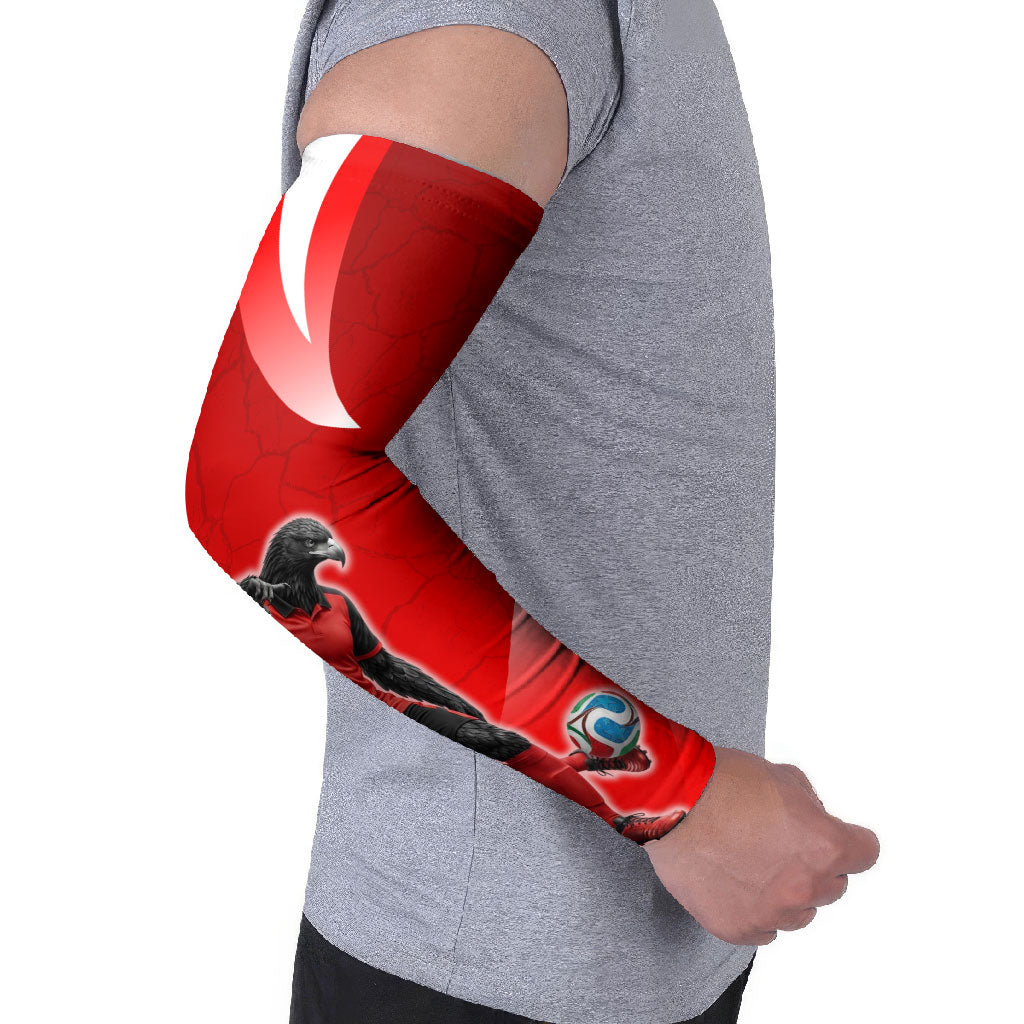 Austria Football Unsere Burschen Arm Sleeves Eagle Mascot Patriotic Wave Grunge