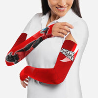 Austria Football Unsere Burschen Arm Sleeves Eagle Mascot Patriotic Wave Grunge