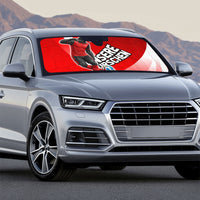 Austria Football Unsere Burschen Auto Sun Shade Eagle Mascot Patriotic Wave Grunge