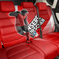Austria Football Unsere Burschen Back Car Seat Cover Eagle Mascot Patriotic Wave Grunge