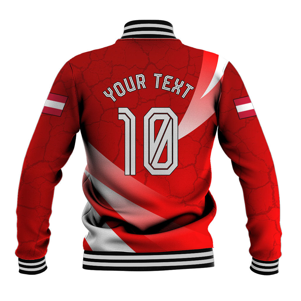 Personalized Austria Football Unsere Burschen Baseball Jacket Eagle Mascot Patriotic Wave Grunge