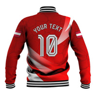 Personalized Austria Football Unsere Burschen Baseball Jacket Eagle Mascot Patriotic Wave Grunge