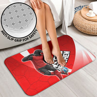 Austria Football Unsere Burschen Bathroom Set Eagle Mascot Patriotic Wave Grunge