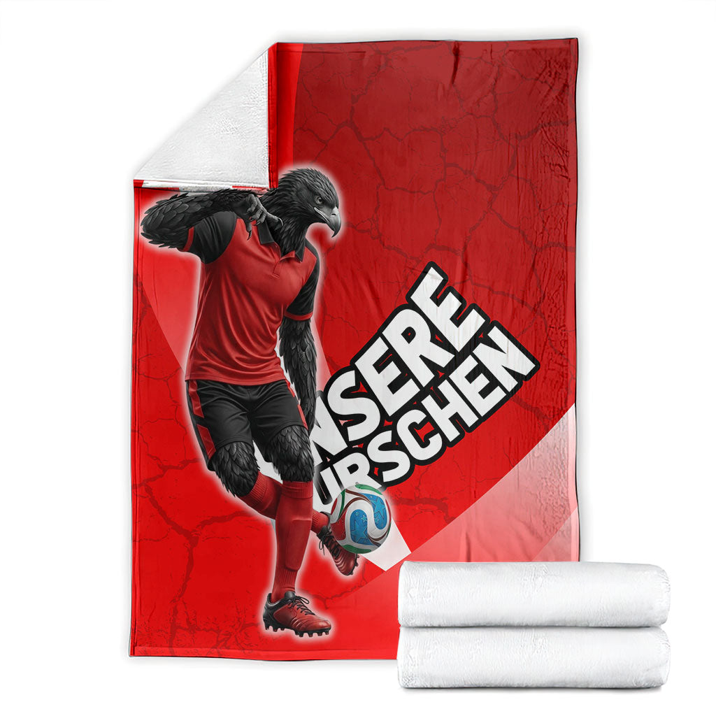 Austria Football Unsere Burschen Blanket Eagle Mascot Patriotic Wave Grunge