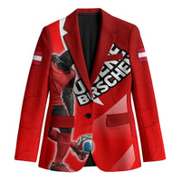 Personalized Austria Football Unsere Burschen Blazer Eagle Mascot Patriotic Wave Grunge