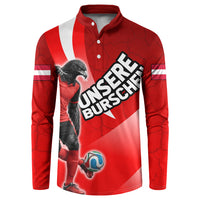 Personalized Austria Football Unsere Burschen Button Sweatshirt Eagle Mascot Patriotic Wave Grunge