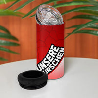 Austria Football Unsere Burschen 4 in 1 Can Cooler Tumbler Eagle Mascot Patriotic Wave Grunge